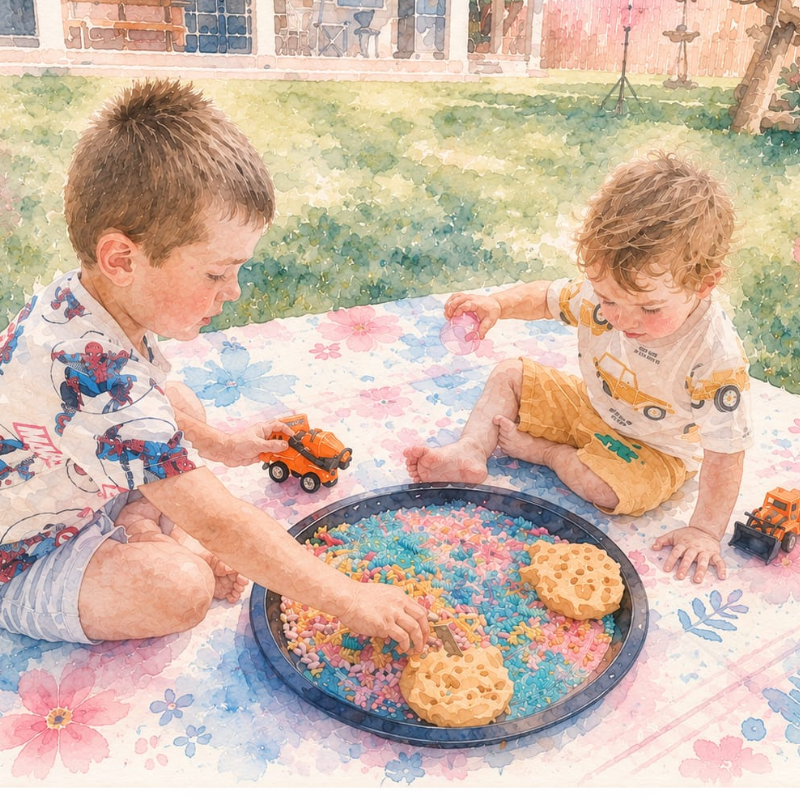 Children playing and learning together